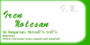 iren molcsan business card